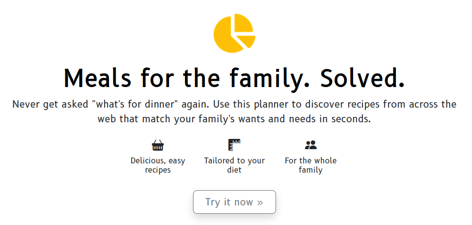 PlanMyRecipes.com Screenshot